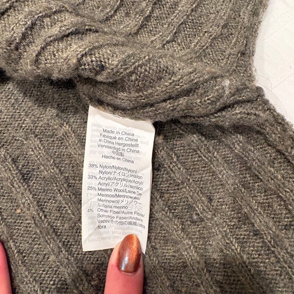 Madewell Donegal Inland Turtleneck Wool Sweater Forest Green - Picture 10 of 11